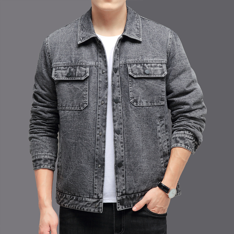 2024 otoño y invierno nueva chaqueta de vaqueros hombre de tendencia universal chaqueta casual chaqueta japonesa estilo de puerto chaqueta cardigan chaqueta