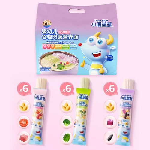 Blue Deer Blue Baby Organic Crumbles Noodles for 6-Month-Old Infants and Toddlers Snack Noodles Children's Noodles No Added Salt
