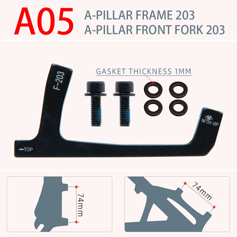 A05-a pillar front 203 rear 203mm