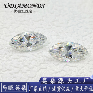 Premium Moissanite Loose Stones in Ultra-Clear D/Gh Color, Special Shaped Marquise Cut, Directly Supplied by Manufacturer, Available for Sale