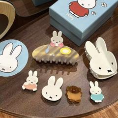 かわいいmiffy兎兎ミッフィーヘアクリップ甘いアニメ後頭部クリップ甘い妹少女心日系前髪クリップ