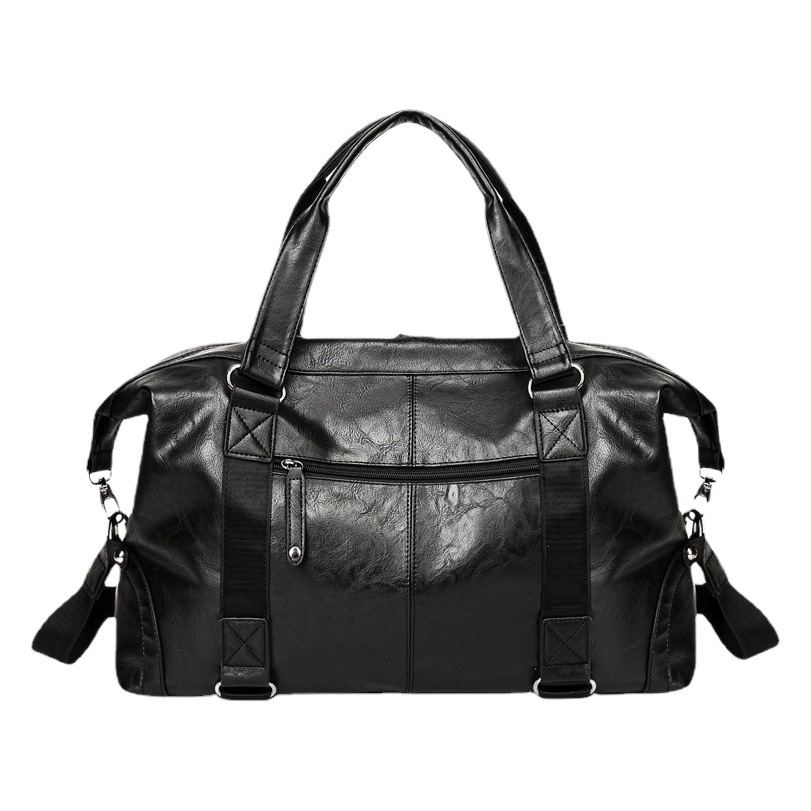 In stock wholesale PU men's handbag Korean-style fashion casual crossbody travel foreskin large capacity luggage bag men's bag