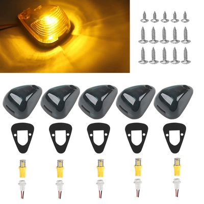 Cross-border hot pickup off-road Other lights - smoked-shell-yellow-light-set-of-5-pieces-in-color-box