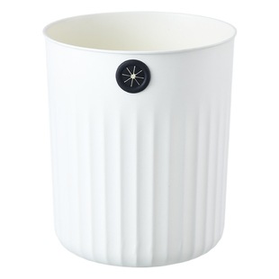 Scandinavian Creative Stripesd Bathroom Office Bedroom Living Room Household Lidless Paper Basket with Hole Storage Ring Trash Can