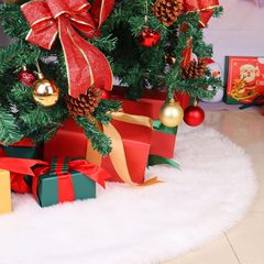 クリスマスのクリスマスの木のスカートの白いウサギのぬいぐるみの木のスカートのクリスマスツリーのマットのクリスマスツリーの家庭のクリスマスの装飾用品