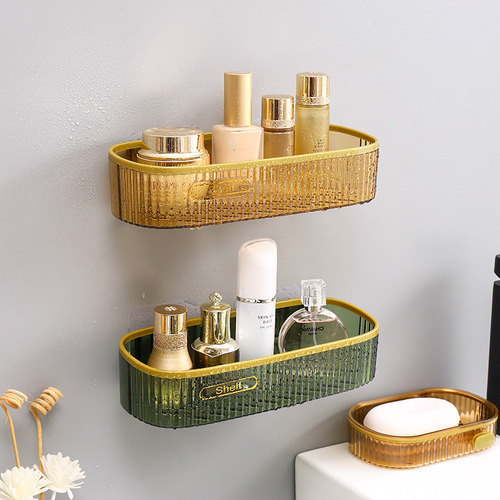 Light luxury bathroom bathroom acrylic storage rack wall-mounted toilet bathroom washbasin storage wall supplies