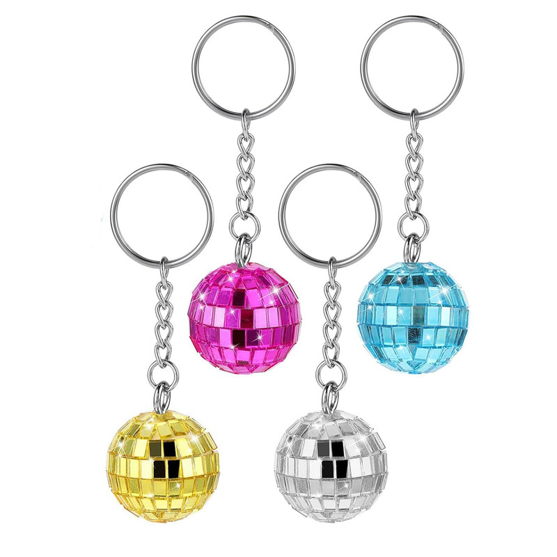 New silver DISCO Disco Mirror Ball Keychain Glass Mirror Ball Pendant Keychain Small Gift New silver DISCO Disco Mirror Ball Keychain Glass Mirror Ball Pendant Keychain Small Gift