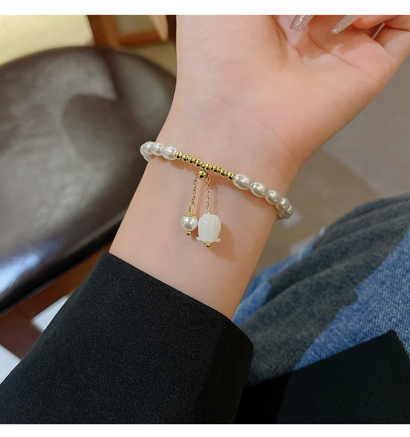 Simple Style Flower Copper Plating Bracelets 1 Piece