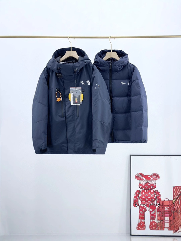 喜马拉雅同款三合一派克服刺绣多口袋高版本连帽情侣羽绒服冲锋衣|undefined