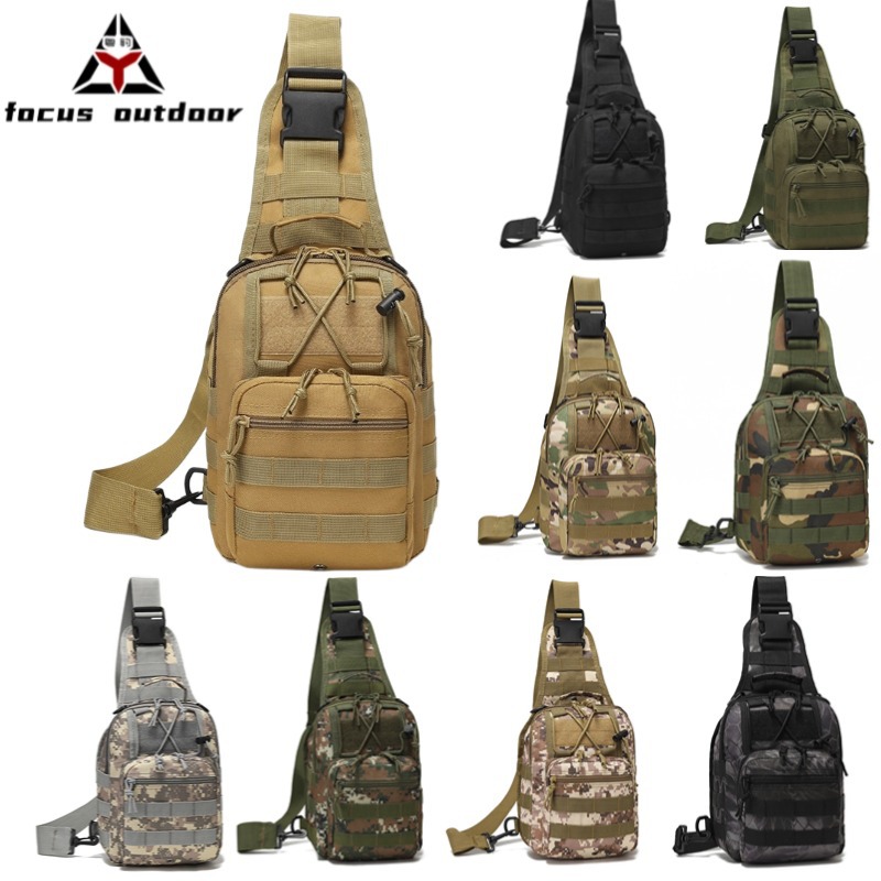 Bolso de pecho al aire libre de venta caliente transfronterizo Bolso diagonal deportivo unisex Bolso de pecho táctico de camuflaje multifunción para fanáticos militares en stock