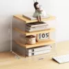 [3-tier storage rack] Wood color Changhong acrylic