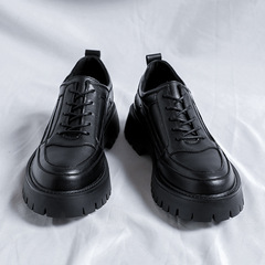 Men's Leather Shoes 2021 New Business Formal Winter Korean Style Trendy Leisure English Style Shoes 7619-R