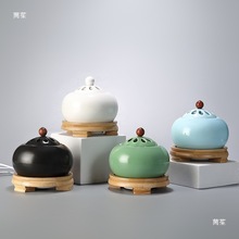 传统色定时调温陶瓷插电熏香炉沉香炉檀香炉精油灯木粉屑家用