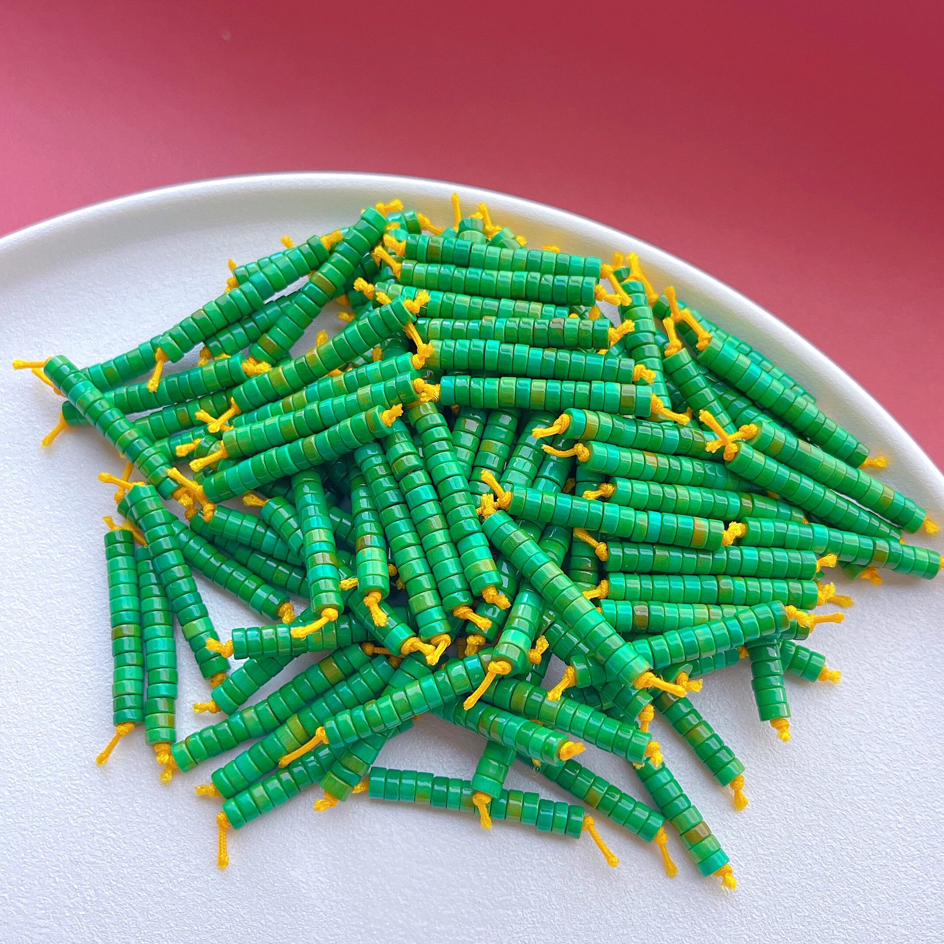 Turquoise Loose Beads, Spacer Beads, DIY Jewelry Accessories, Bead Spacers, Wire, High-Quality Porcelain, Bodhi Accessories