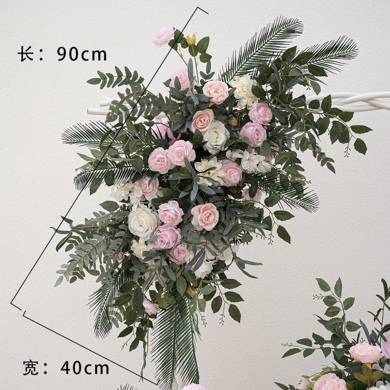新款路引排花艺地排绢花订婚宴仿真成品大款装饰花布置婚庆婚礼|undefined