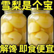 新鲜雪梨罐头水果罐头510GX4瓶罐头水果糖水梨球罐头玻璃瓶大块梨