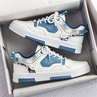 Summer Men's Shoes, Breathable Canvas Shoes, Men's Korean Style Trendy Versatile White Shoes, Thick-Soled Sports and Leisure Sneakers, Trendy Shoes