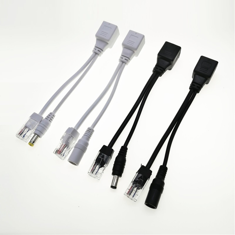 Direct-Through Poe Cable Poe Splitter Network Camera Power Supply Cable Non-Standard Poe Adapter Cable 12V Splitter