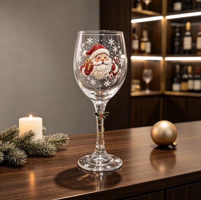 Copa de Vino Decorativa Navideña de Plástico PET Decorativa para Navidad image 15
