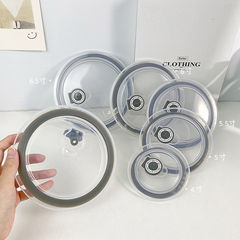 食品级保鲜盖圆形碗通用微波炉可叠加防油密封盖硅胶