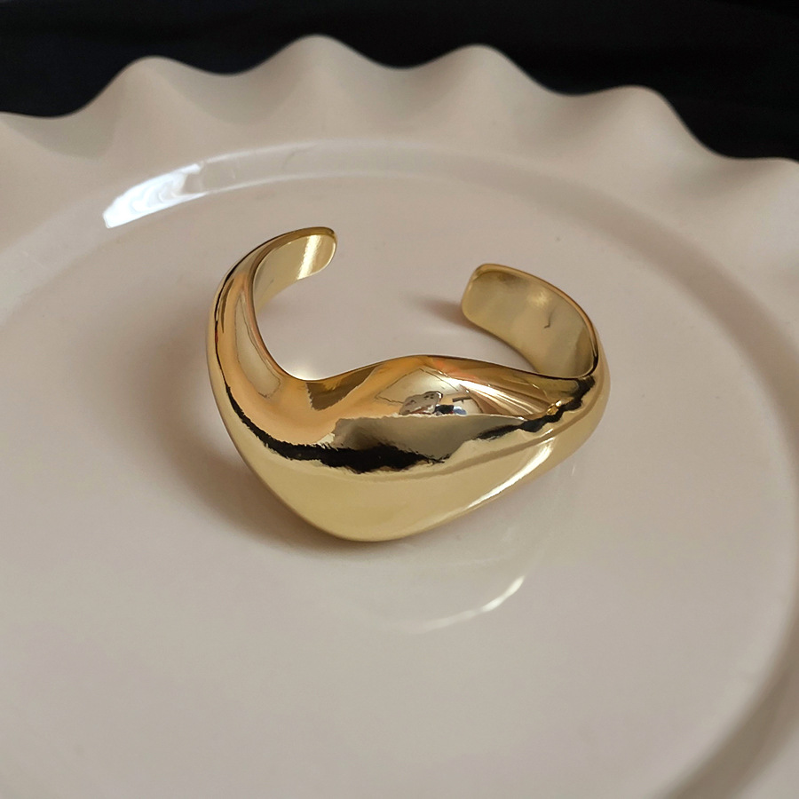 Pulsera abierta con torsión brillante geométrica irregular, pulsera de nicho de personalidad de estilo europeo y americano, joyería de temperamento exagerado al por mayor