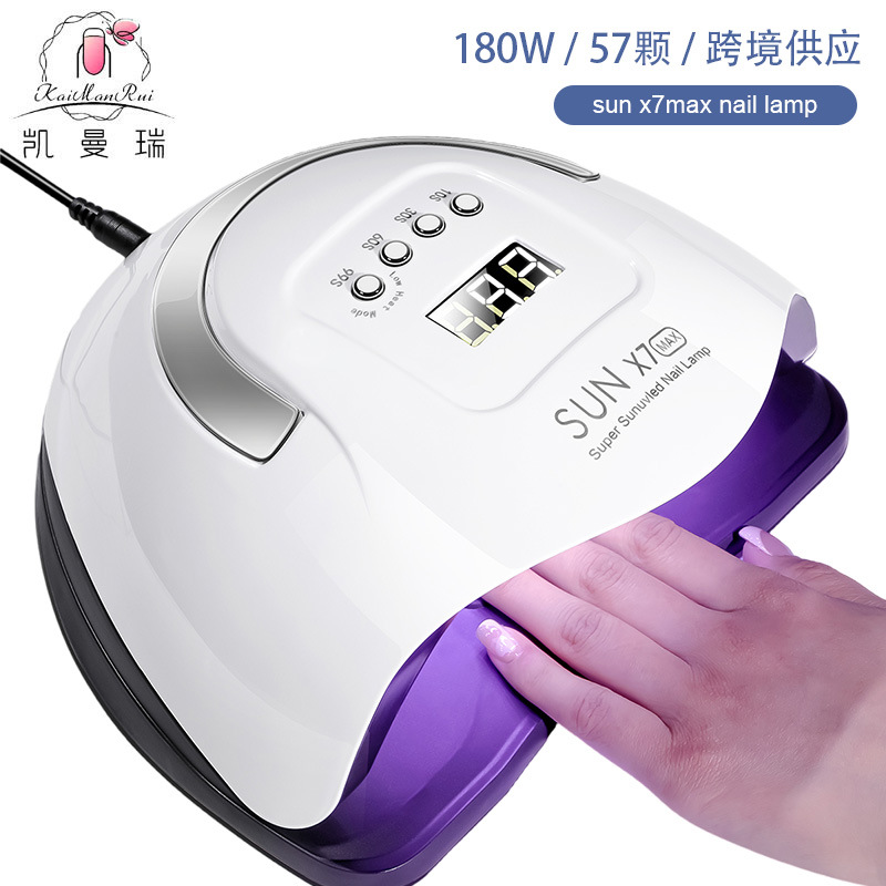 Lámpara de fototerapia de alta potencia transfronteriza Sun X7 Max, lámpara portátil para uñas, herramienta de mano para uñas, lámpara UV para uñas, lámpara de curado.