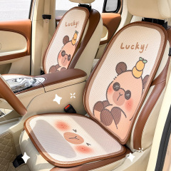 カピバラ自動車クッション夏の氷糸通気車載シートクッションかわいいアニメ自動車モノリシッククッション