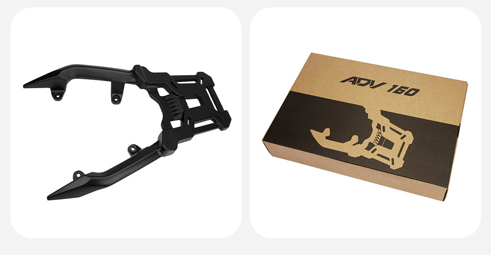 Suitable for 22-26 Models of Honda Adv160 Motorcycles, Modified Aluminum Alloy Heavy-Duty Rear Rack, Tail Box Luggage Bracket