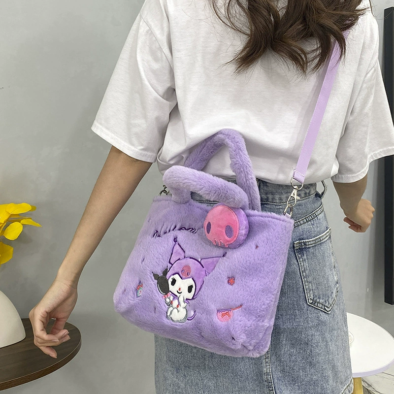 Плюшевая сумка-ремень (Sanrio) Милый персонаж-сумка-мешок, высококачественный зайчик-плюш, 28×9×20 см