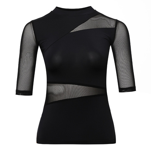 Modern dance clothes for women new shape Latin dance practice clothes for ballroom dance modern dance ballroom dance top mesh