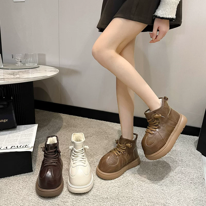 Non-slip warm low boots platform, 2024 years