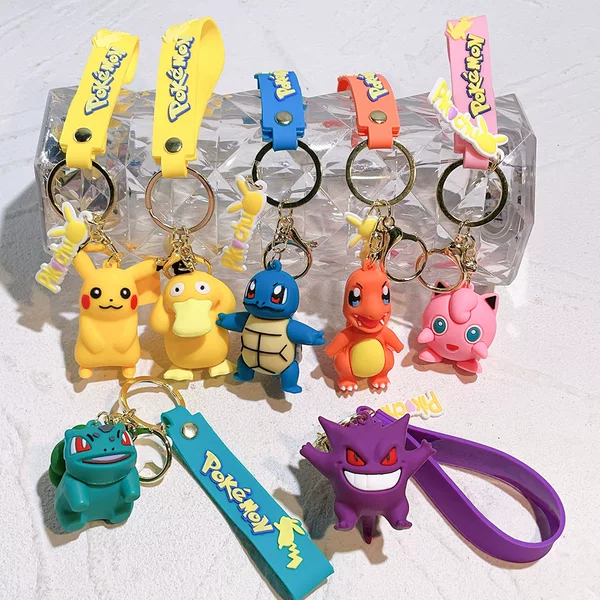Pokémon Pikachu Keychain Cartoon Cute Doll Car Keychain Bag Pendant Small Gift
