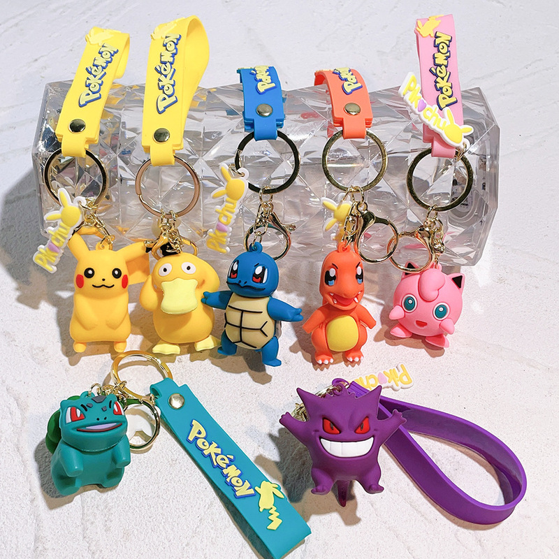 Pokémon Pikachu Keychain Cartoon Cute Doll Car Keychain Bag Pendant Small Gift Pokémon Pikachu Keychain Cartoon Cute Doll Car Keychain Bag Pendant Small Gift