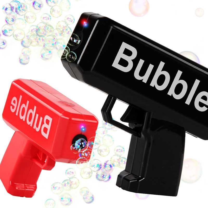 Juguetes de mano para niños pistola de burbujas acústica y óptica eléctrica juguetes de burbujas automáticas de color juguetes de máquina de burbujas indoor y al aire libre