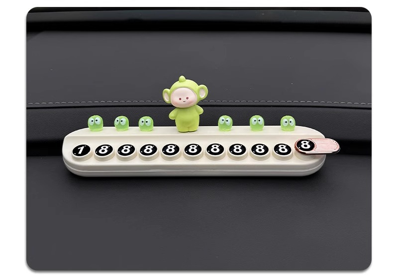 Car Temporary Parking Number Plate Women's Cute Mobile Car Mobile Phone Plate Car Ornaments Decoration Supplies