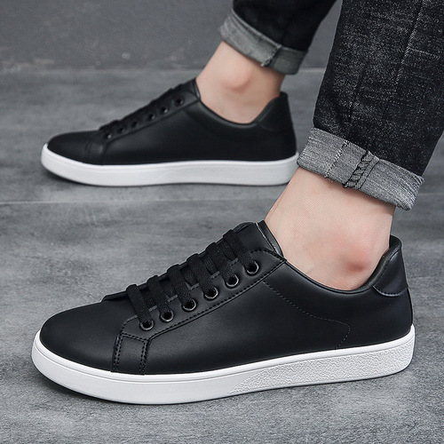  New White Shoes Solid Color Versatile Korean Style Trendy Sports Leisure Shoes Men's Cross-Border Foreign Trade Men's Shoes G02