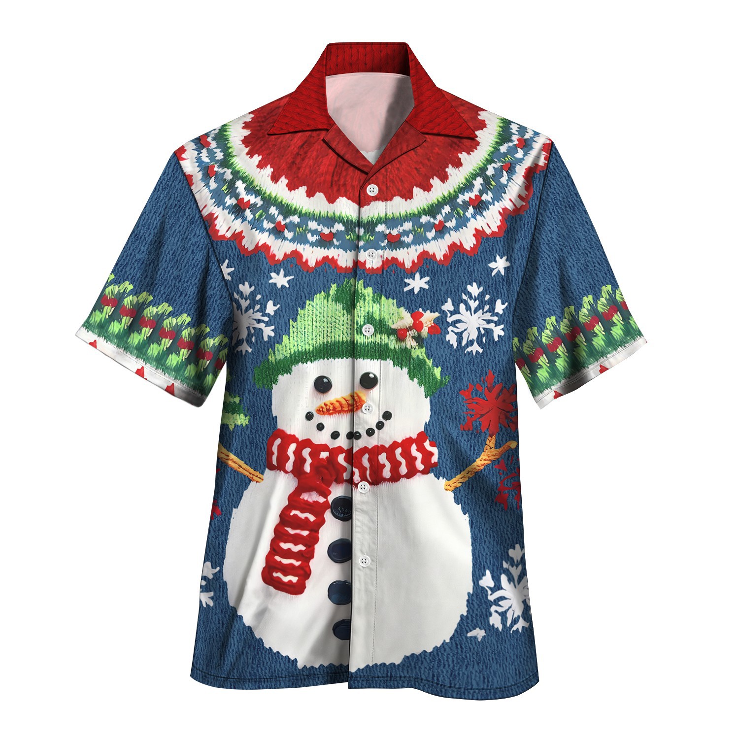 Comercio exterior transfronterizo AliExpress verano nuevo estilo azul vitalidad juvenil estilo universitario camisa de cuello cubano de manga corta MB33