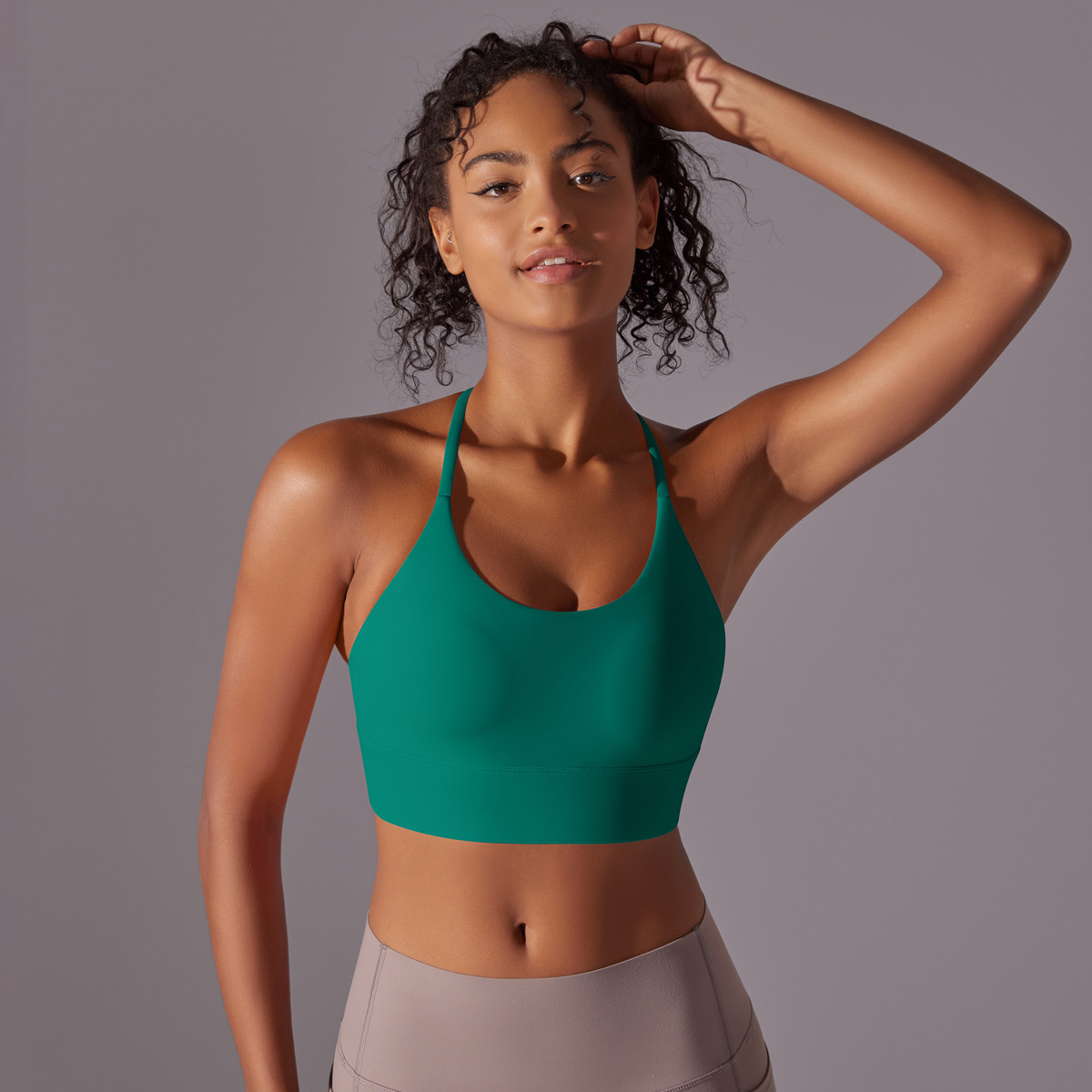 140g Weight Sleeveless Sleeve Length Nylon Fabric Type Short Top Length Halter Crisscross Tank Tops Type Fitness, Yoga, Sports Occasion Halter Neck Neckline Solid Color Pattern Sports Style Sports Solid Color Nylon Halter Neck Active Tops Halter Crisscross Tank 49