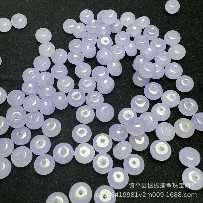 タロイモパープル 8 ミリメートルそろばんビーズルースビーズ卸売 DIY 翡翠ジュエリーアクセサリーブレスレットネックレス安全バックル翡翠スペーサー|undefined