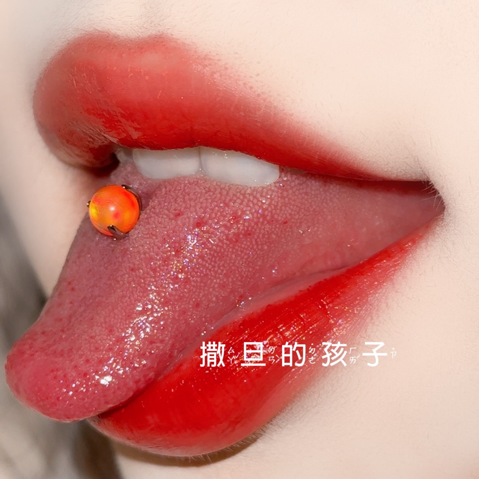 F136 Titanium Alloy Tongue Nail Nebula Opal Tongue Barbell Tongue Ring Piercing Jewelry Wholesale detail image 20