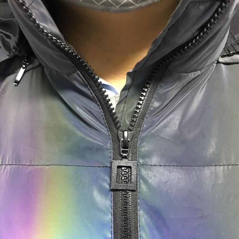 Abbigliamento maschile Giacche invernali di cotone riflettenti di grandi dimensioni Cappotti luminosi Giacche di cotone alla moda_voghion.com