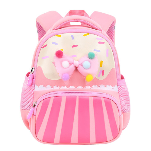 New cartoon-style cute backpack for boys and girls, suitable for 1-7 years old, with a protective spine design, lightweight, and large capacity, dual-shoulder backpack.