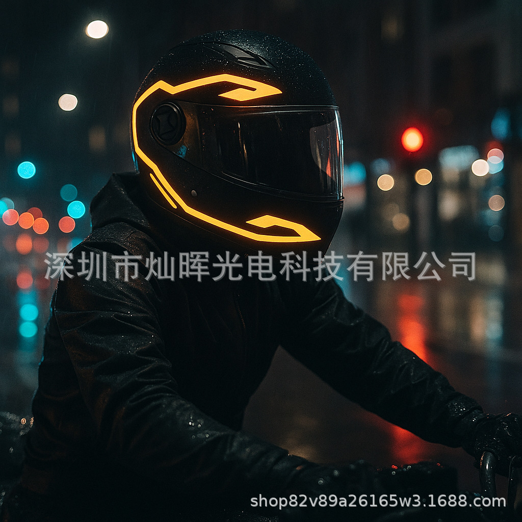 LED Helmet Light Motorcycle Helmet Warning Light Luminous Strip