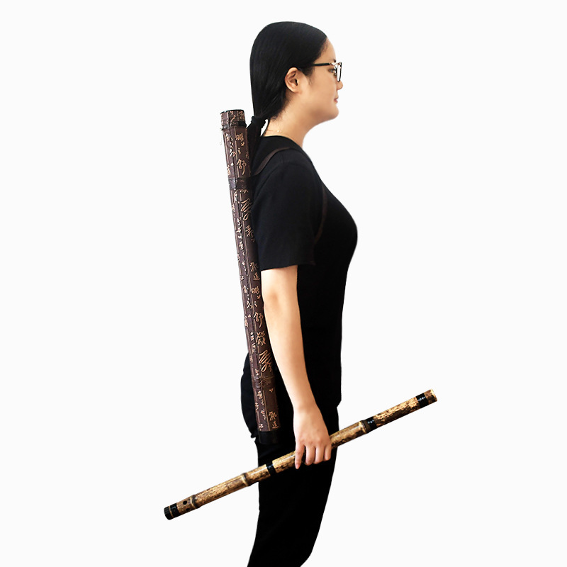 Bamboo Flute Storage Box Flute Box Xiao Barrel Box Professional Double Layer Xiao Tube Xiao Bag Flute Bag Single Pack Portable Waterproof Flute Bag