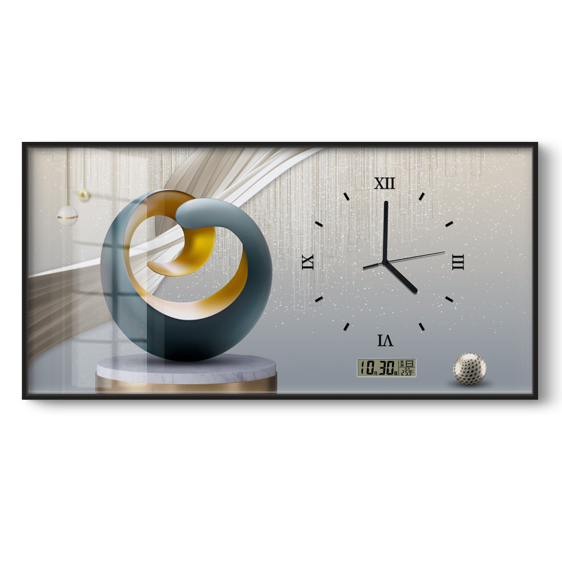 Caja de medidor de electricidad decoración pintura de gran tamaño con reloj calendario perpetuo para niñas que cubren la caja de distribución fuerte y débil pintura colgante del restaurante