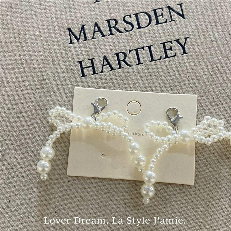 Small footwear buckle pearl with bow, universal accessories, accessory, flowered, Chanel style