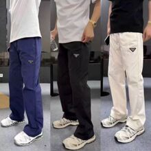 爆款微喇休闲春秋薄款长裤三角男女情侣户外透气宽松美式速干