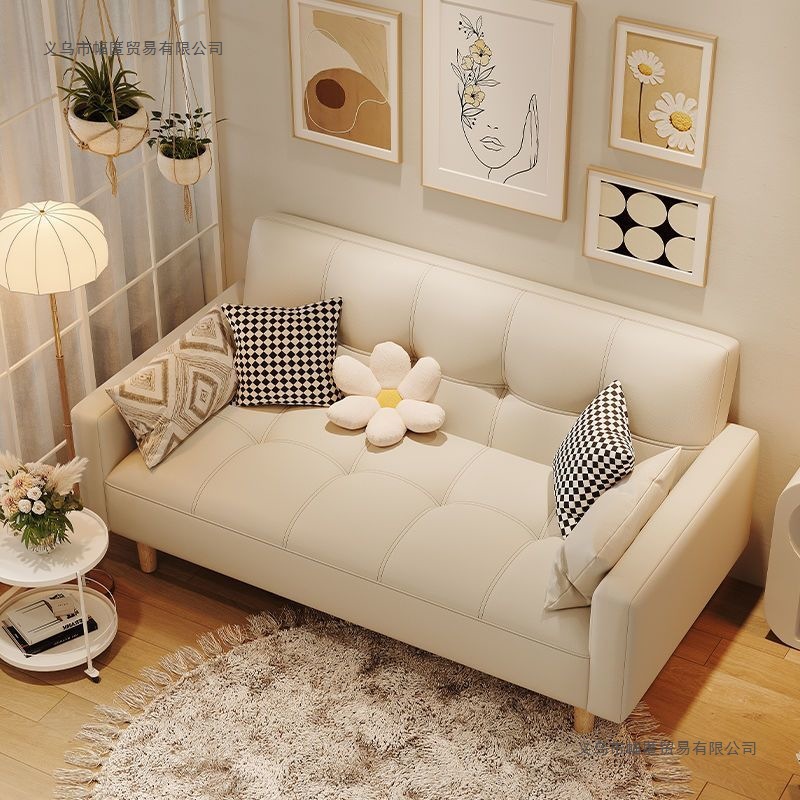 Folding Sofa Bed Multi-Functional All-In-One Dual-Purpose Cat Claw Leather Simple Living Room Rental House Bedroom Small Apartment Sofa