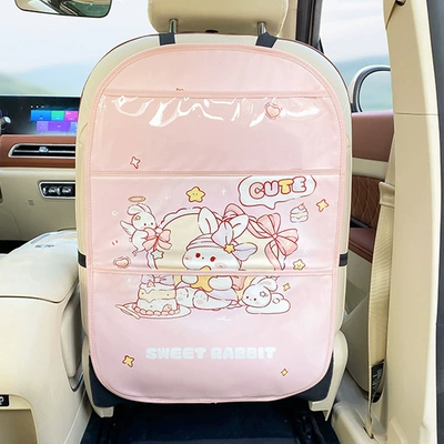 Car storage bag/box | Box - cake-rabbit-long-anti-kick-pad