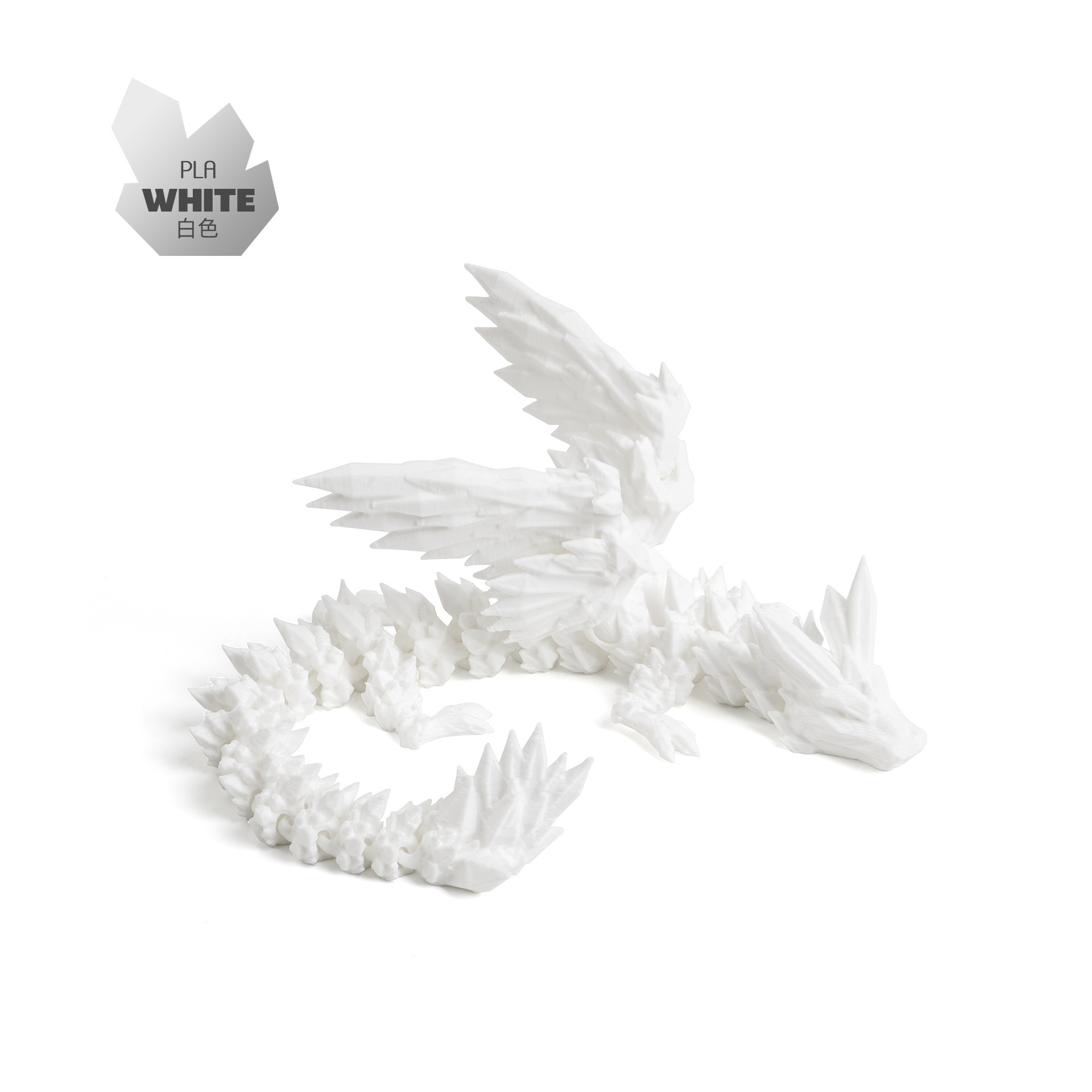 Explosiones transfronterizas impresas en 3D de cristal alas de dragón volador articulaciones móviles creativas adornos de dragón juguetes hechos a mano regalos